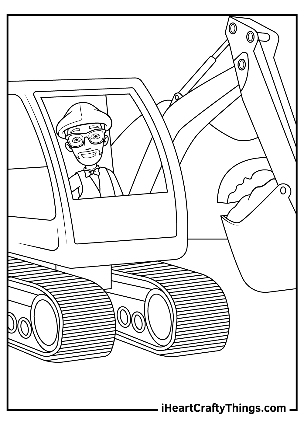 Blippi character coloring pages free printables