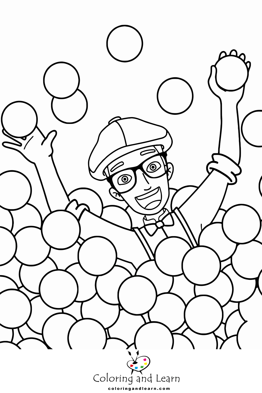 Blippi coloring pages