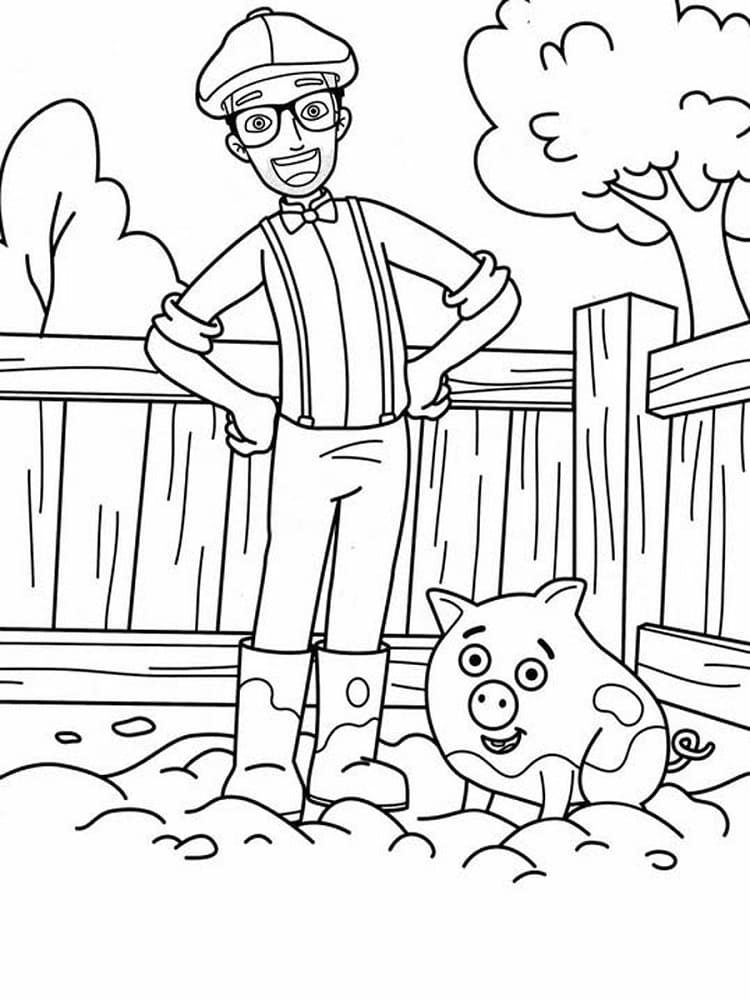 Blippi coloring pages