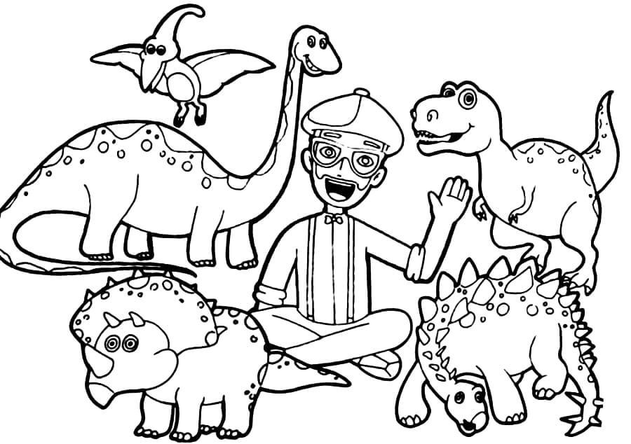 Blippi coloring pages