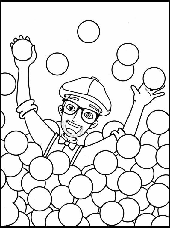 Free printable coloring book blippi