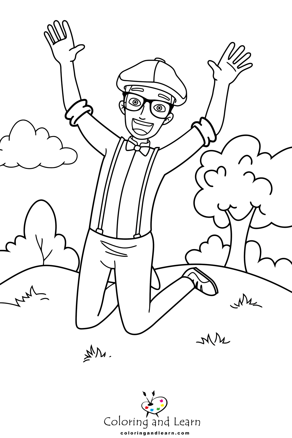 Blippi coloring pages