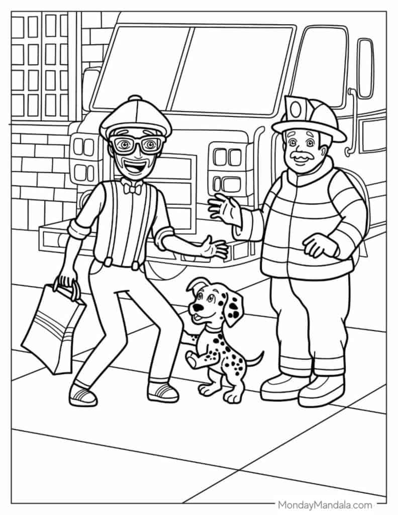 Blippi coloring pages free pdf printables