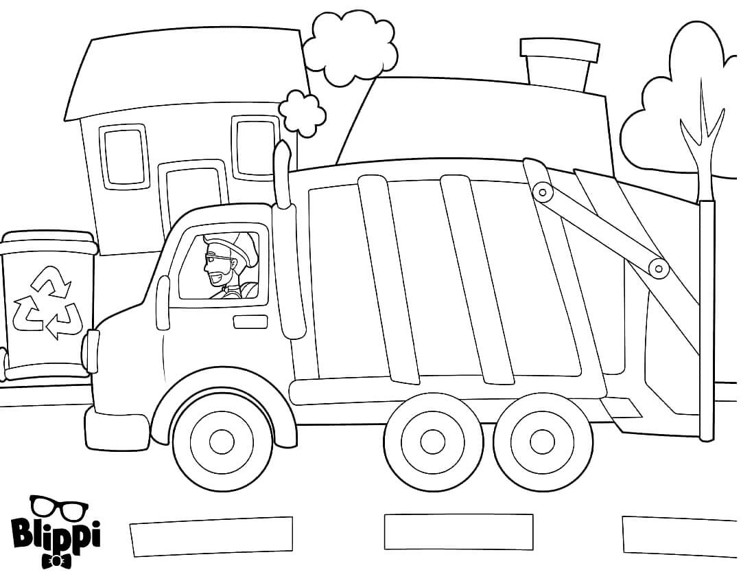 Blippi coloring pages