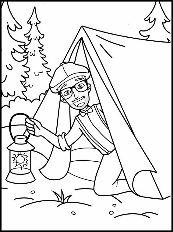 Blippi coloring pages