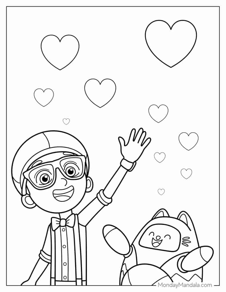 Blippi coloring pages free pdf printables