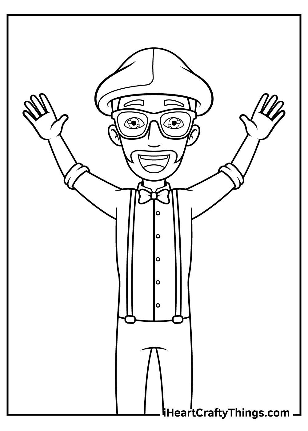 Blippi character coloring pages free printables