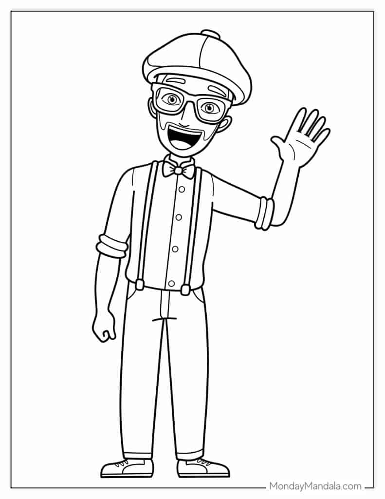 Blippi coloring pages free pdf printables