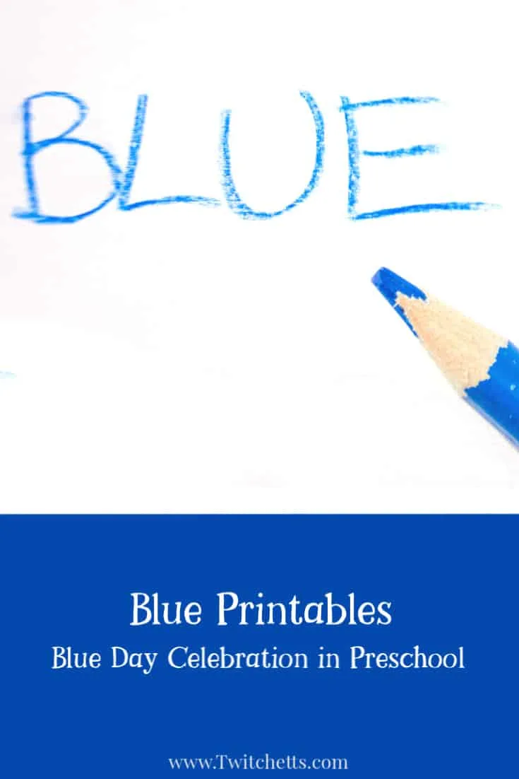 Color blue worksheets for preschool