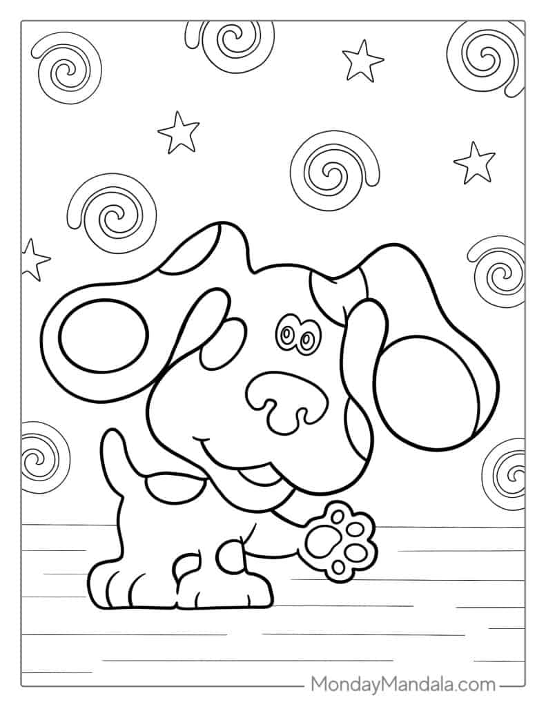 Blues clues coloring pages free pdf printables