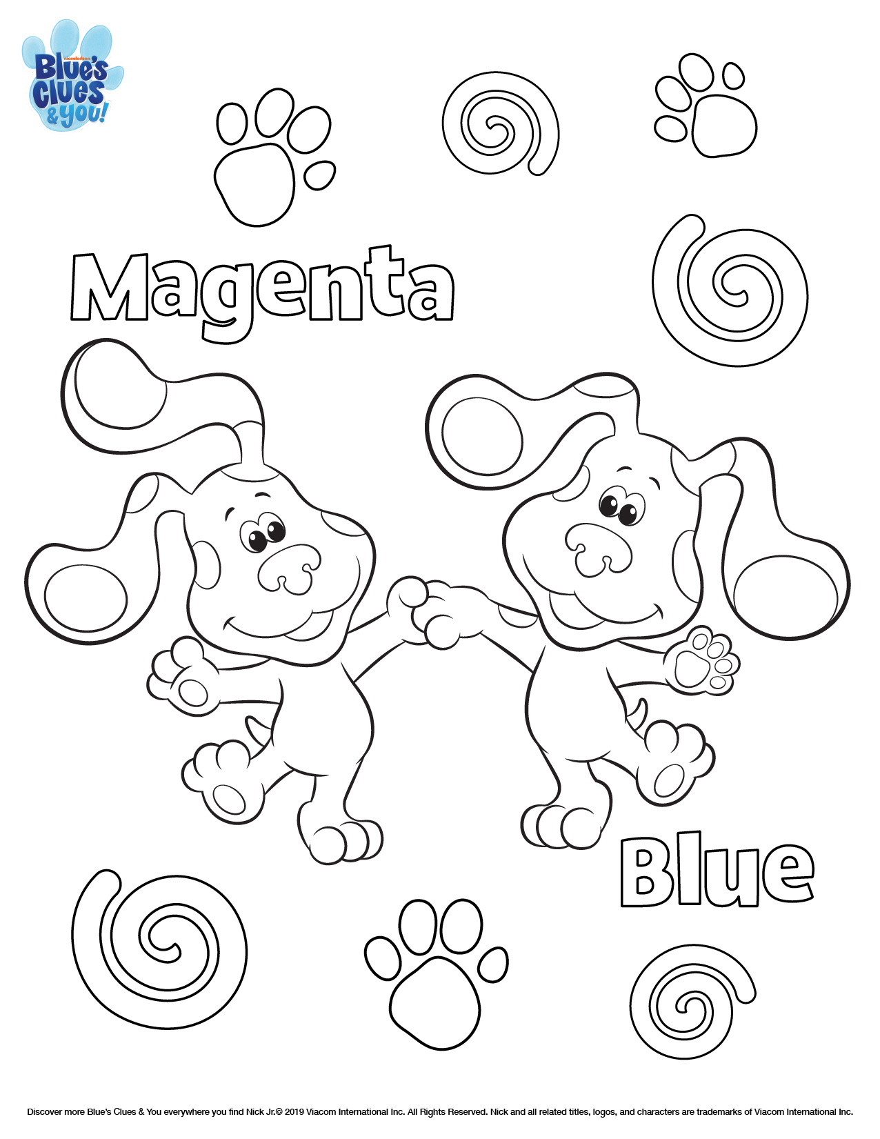 Blues clues you printable coloring page blues clues nick jr coloring pages birthday coloring pages