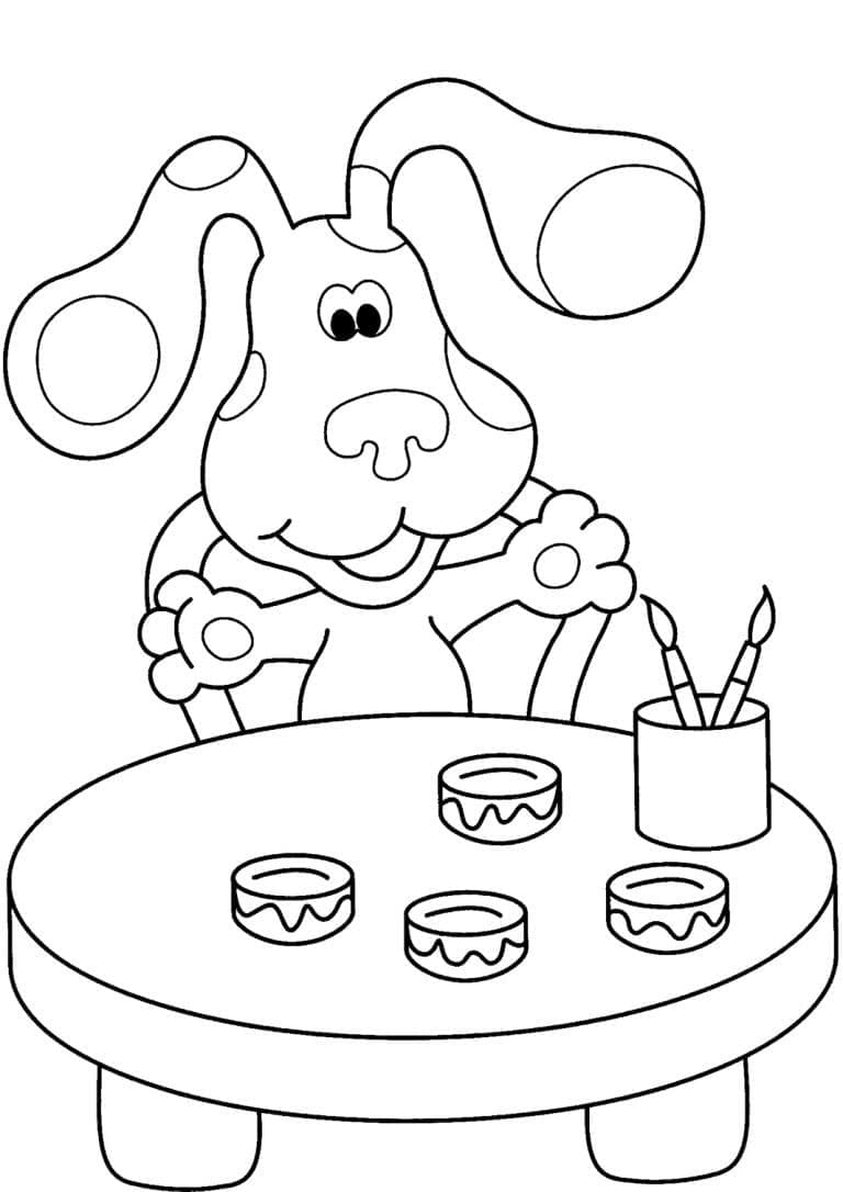 Free blues clues coloring page