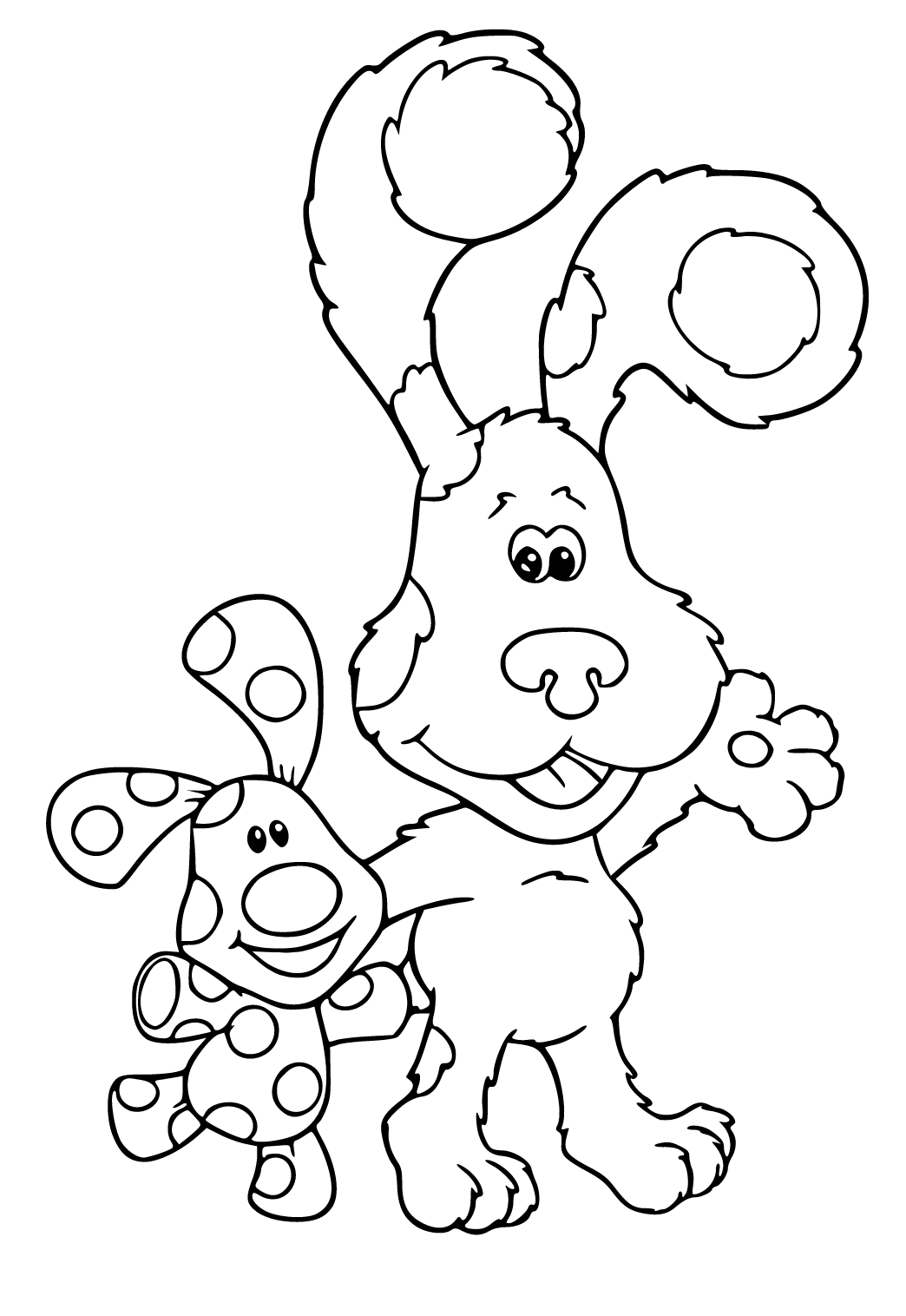 Free printable blues clues happiness coloring page for adults and kids