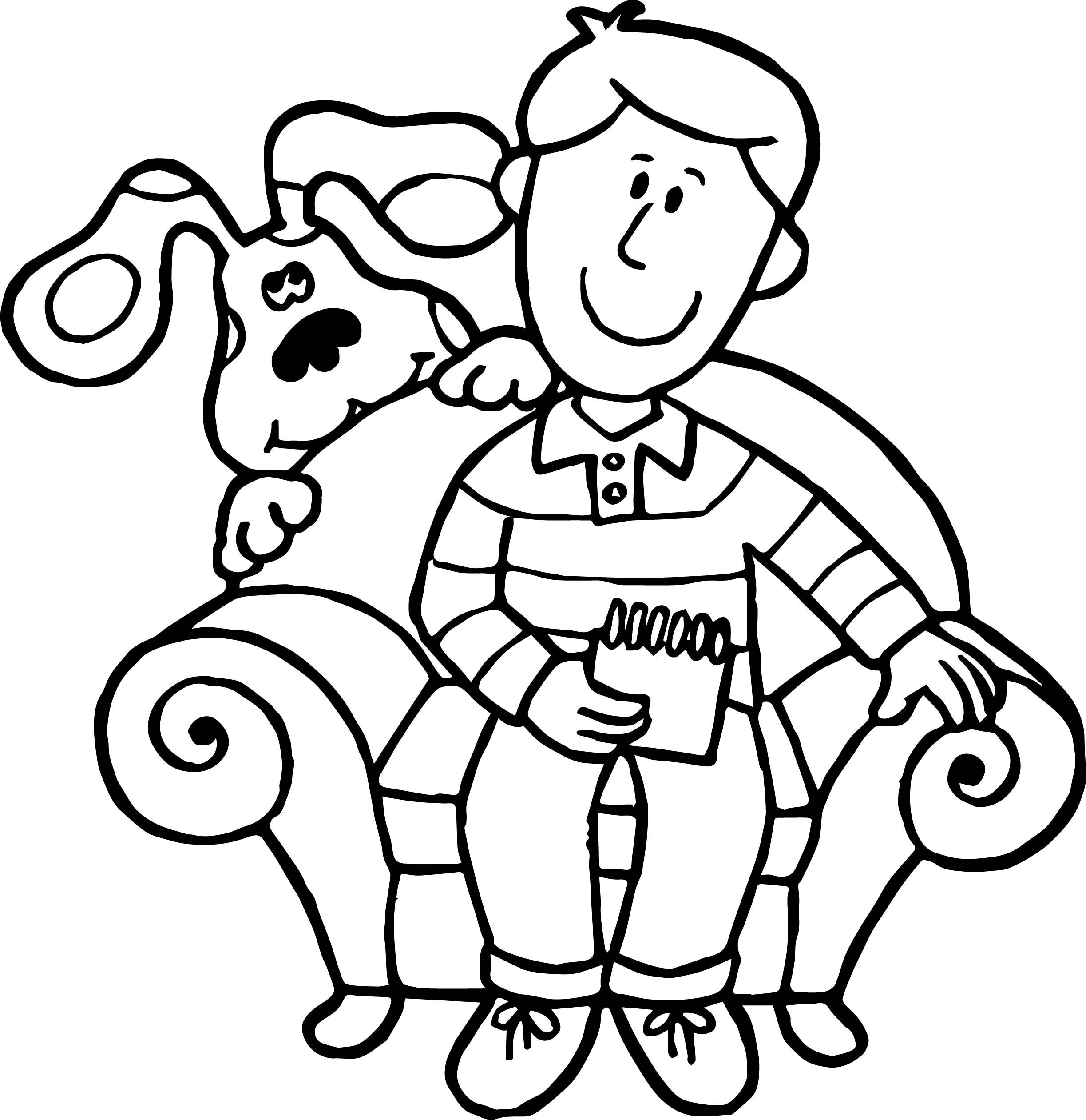 Blues clues man coloring page