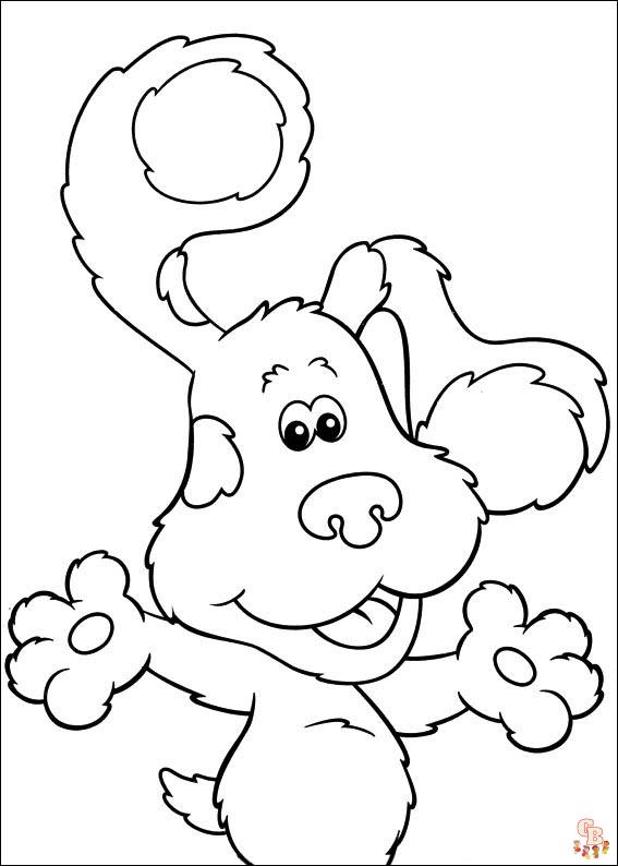 Explore a world of creativity with blues clues coloring pages