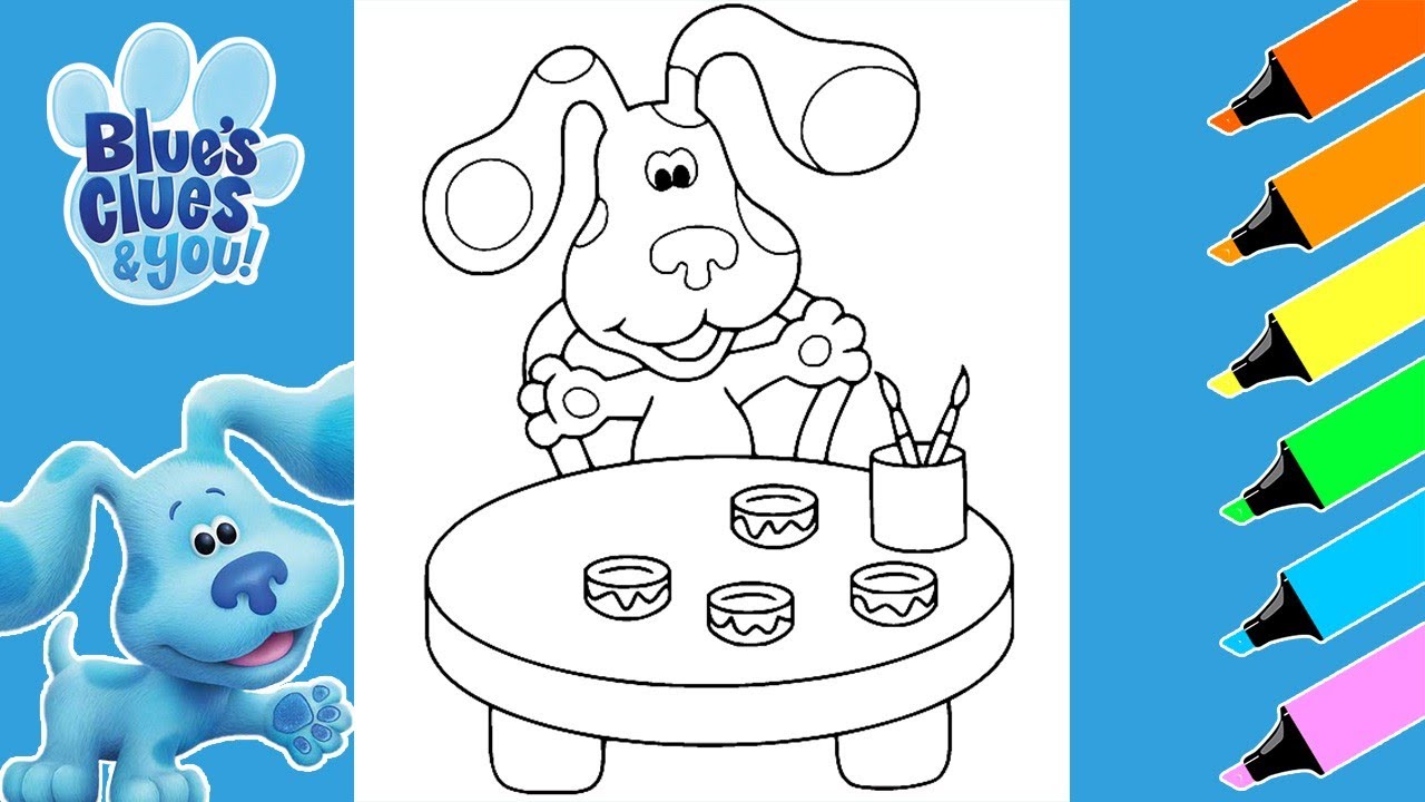 Coloring blues clues you blue painting blues clues coloring pages agenture colouring show