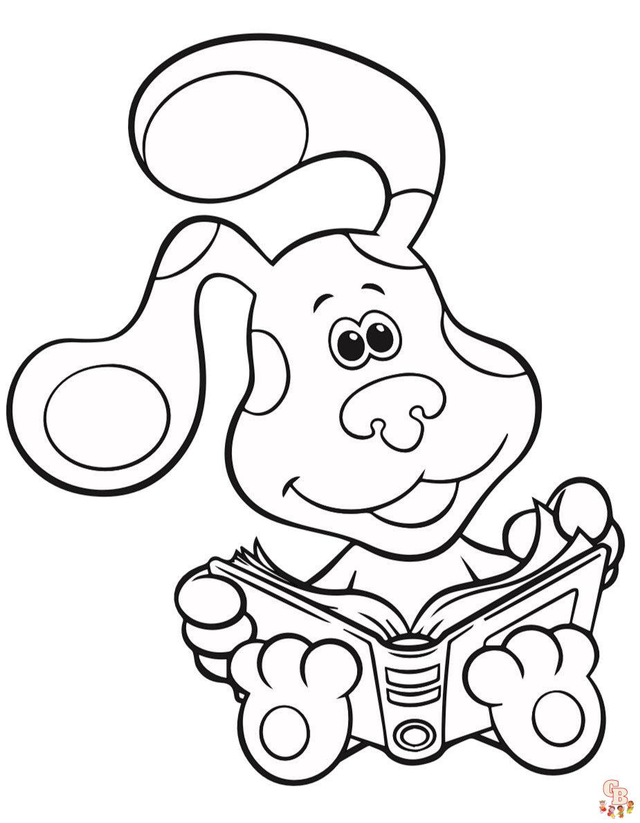 Explore a world of creativity with blues clues coloring pages