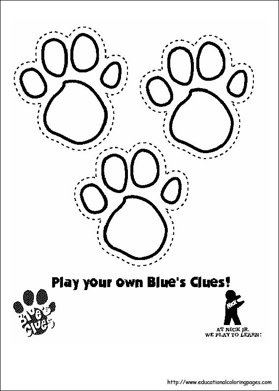 Blues clues coloring sheets