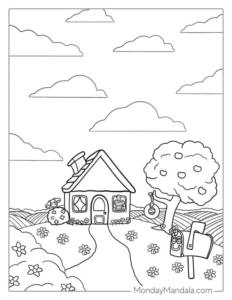 Blues clues coloring pages free pdf printables