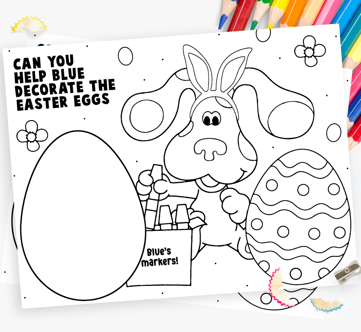 Blues clues easter printable coloring sheet â