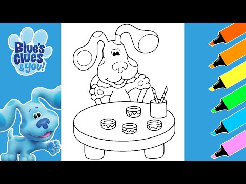 Coloring blues clues you blue painting blues clues coloring pages agenture colouring show