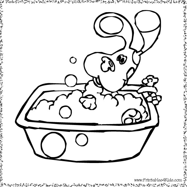 Blues clues taking a bath coloring page â printables for kids â free word search puzzles coloring pages and other activities