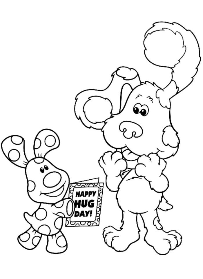 Free printable blue clues coloring pages for kids