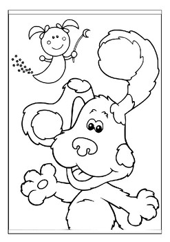 Printable coloring pages collection featuring steve and blue from blues clues