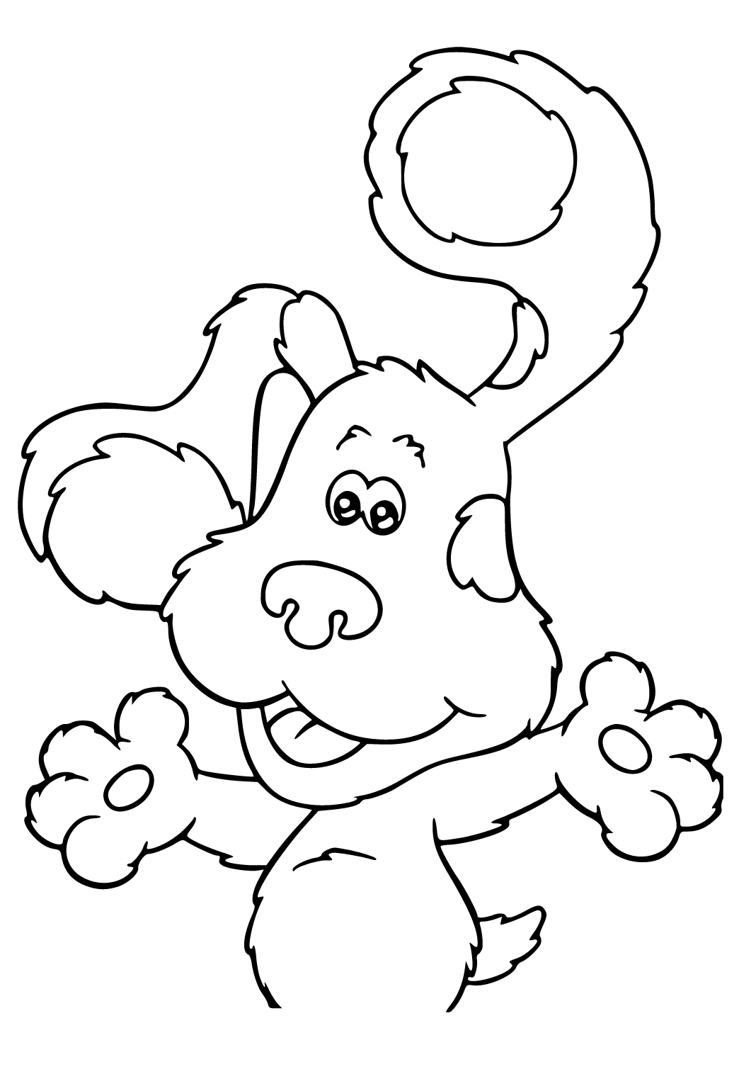 Free printable blues clues smile coloring page for adults and kids