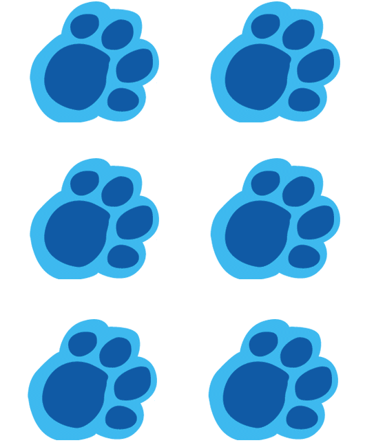 Blues clues paw print clipart and coloring pages