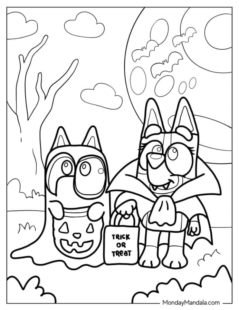 Bluey coloring pages free pdf printables