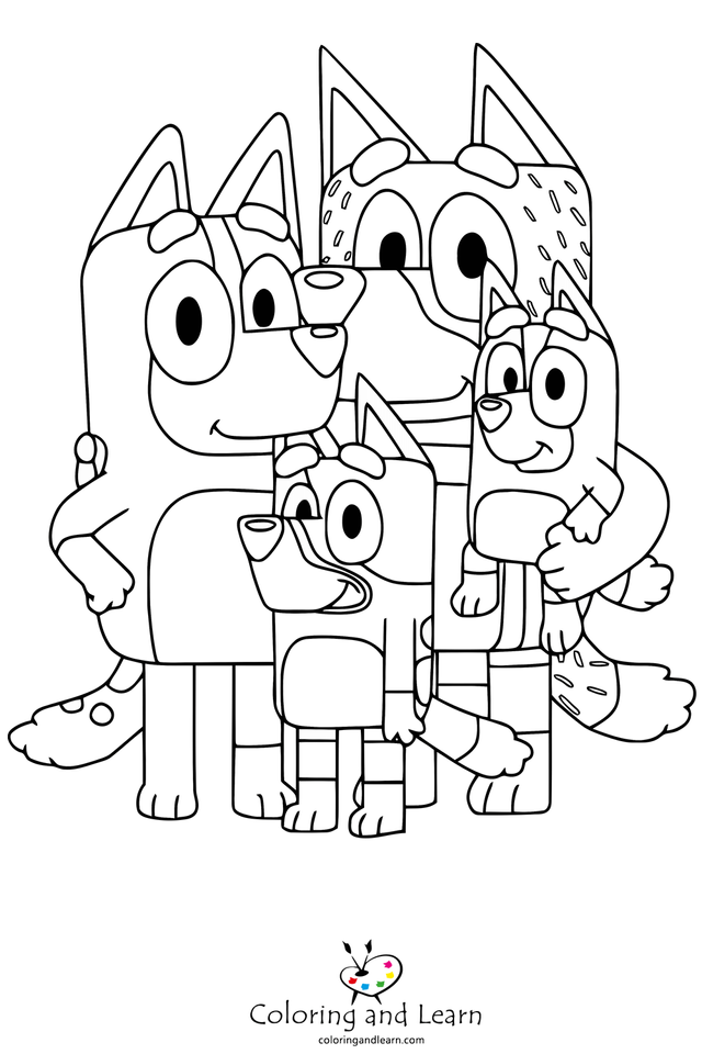 Bluey coloring pages rbluey