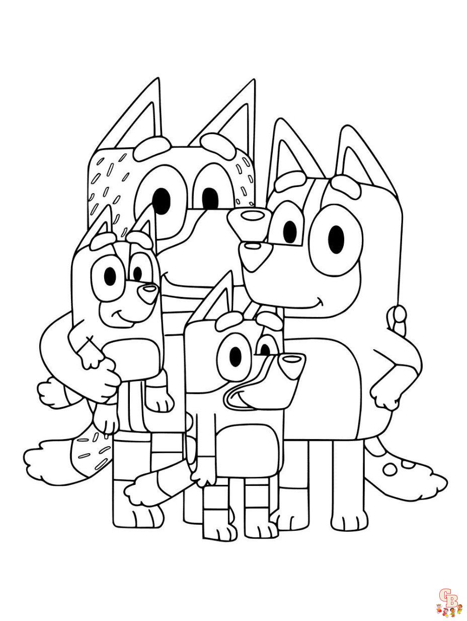Join the fun with bluey coloring pages