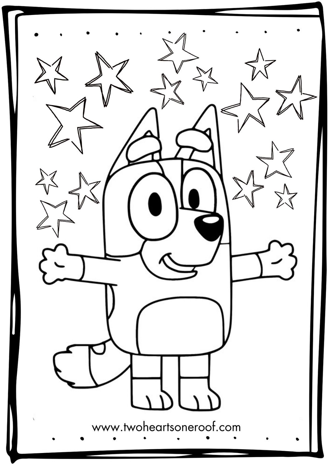 Bluey colouring pages free printables