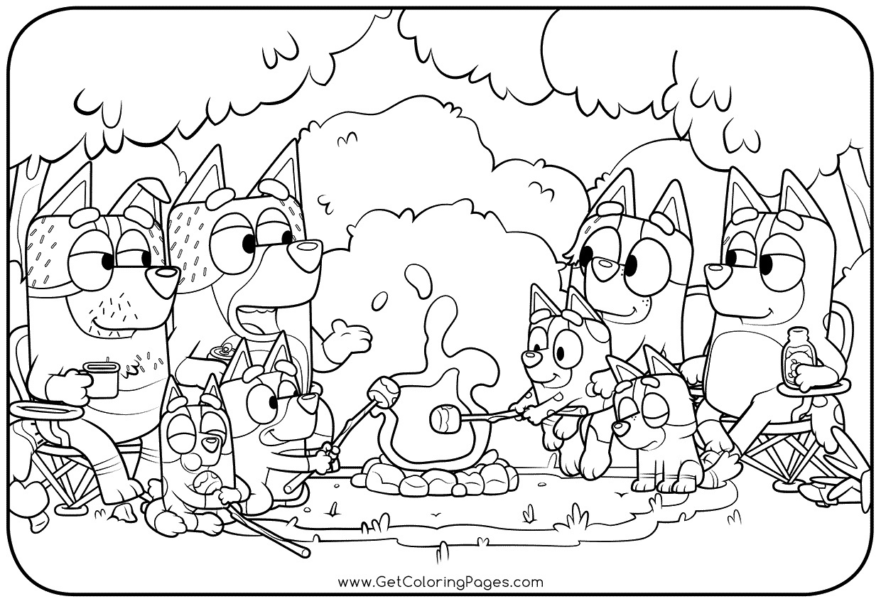 Free bluey coloring pages for blueys biggest fans