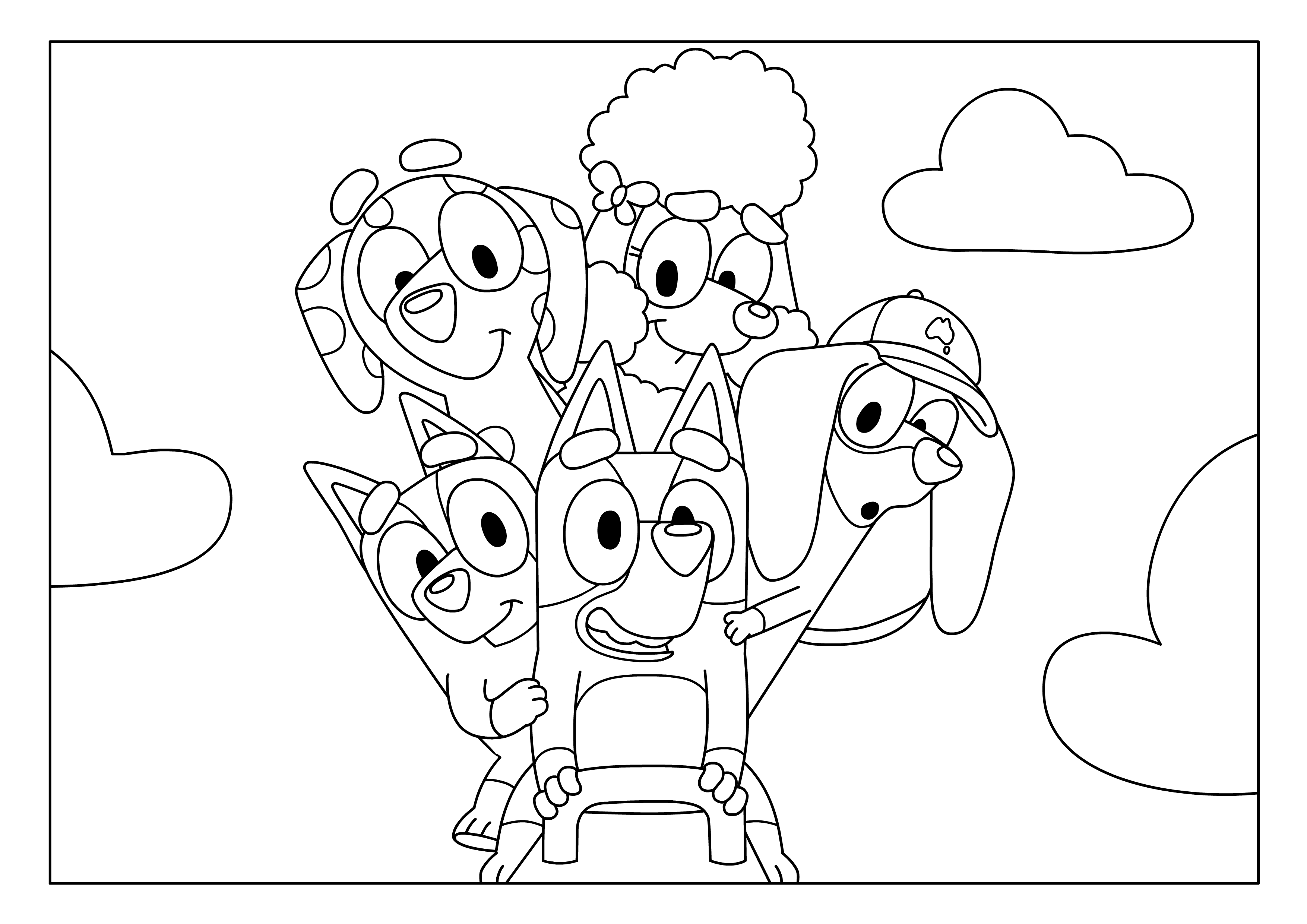 Friends colouring sheets