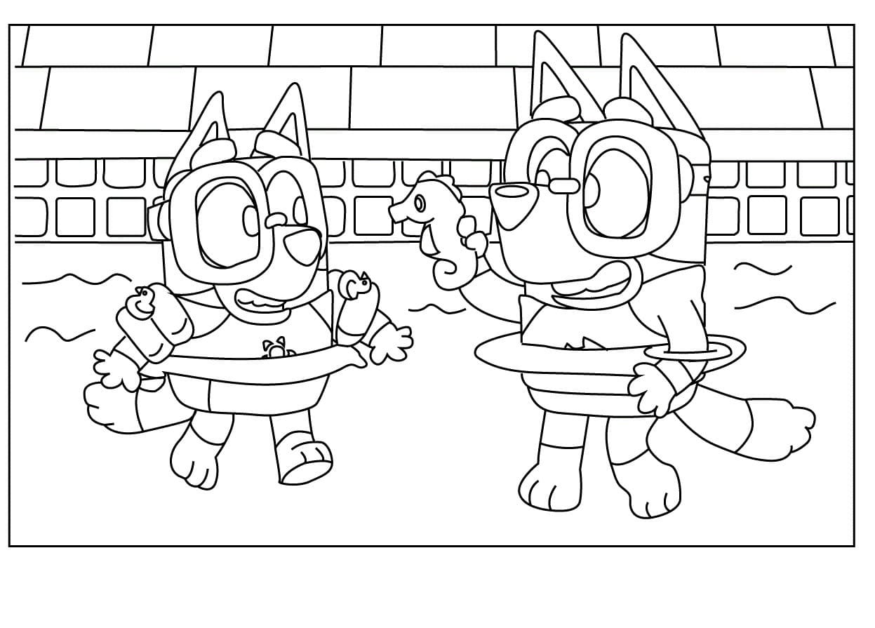 Bluey coloring pages