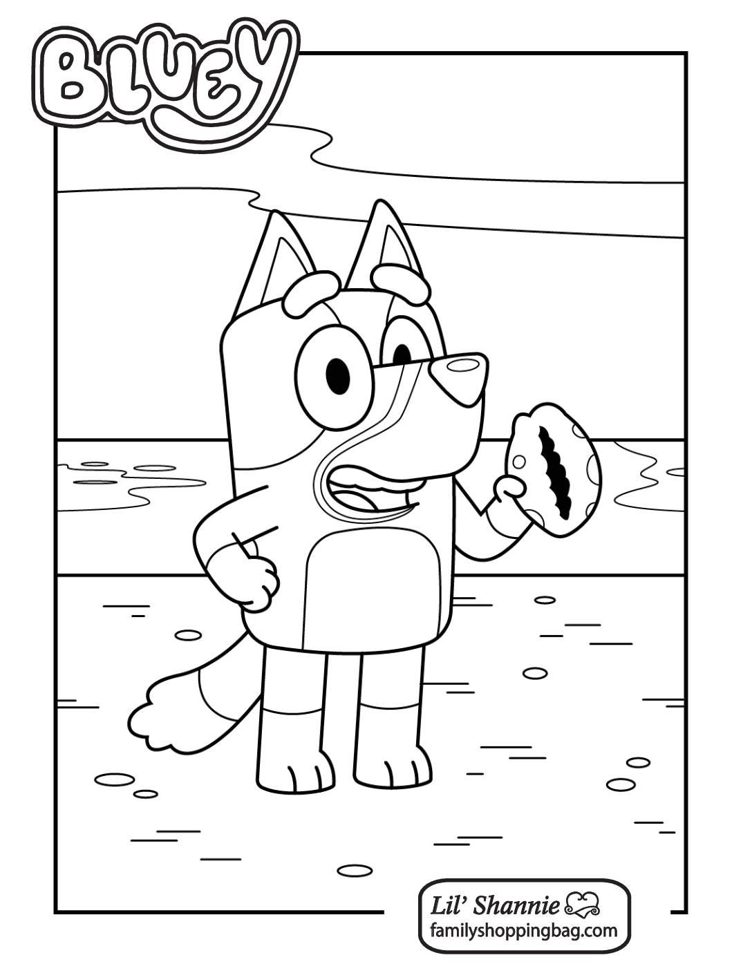Coloring page bluey