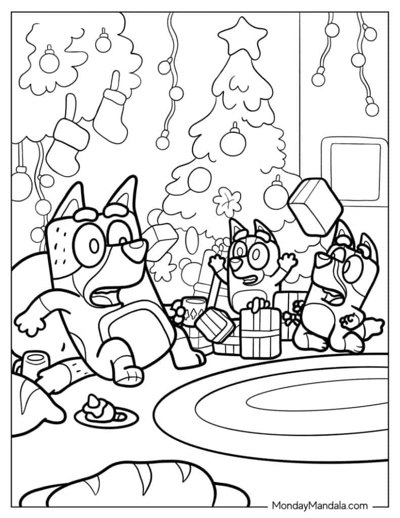 Bluey coloring pages free pdf printables