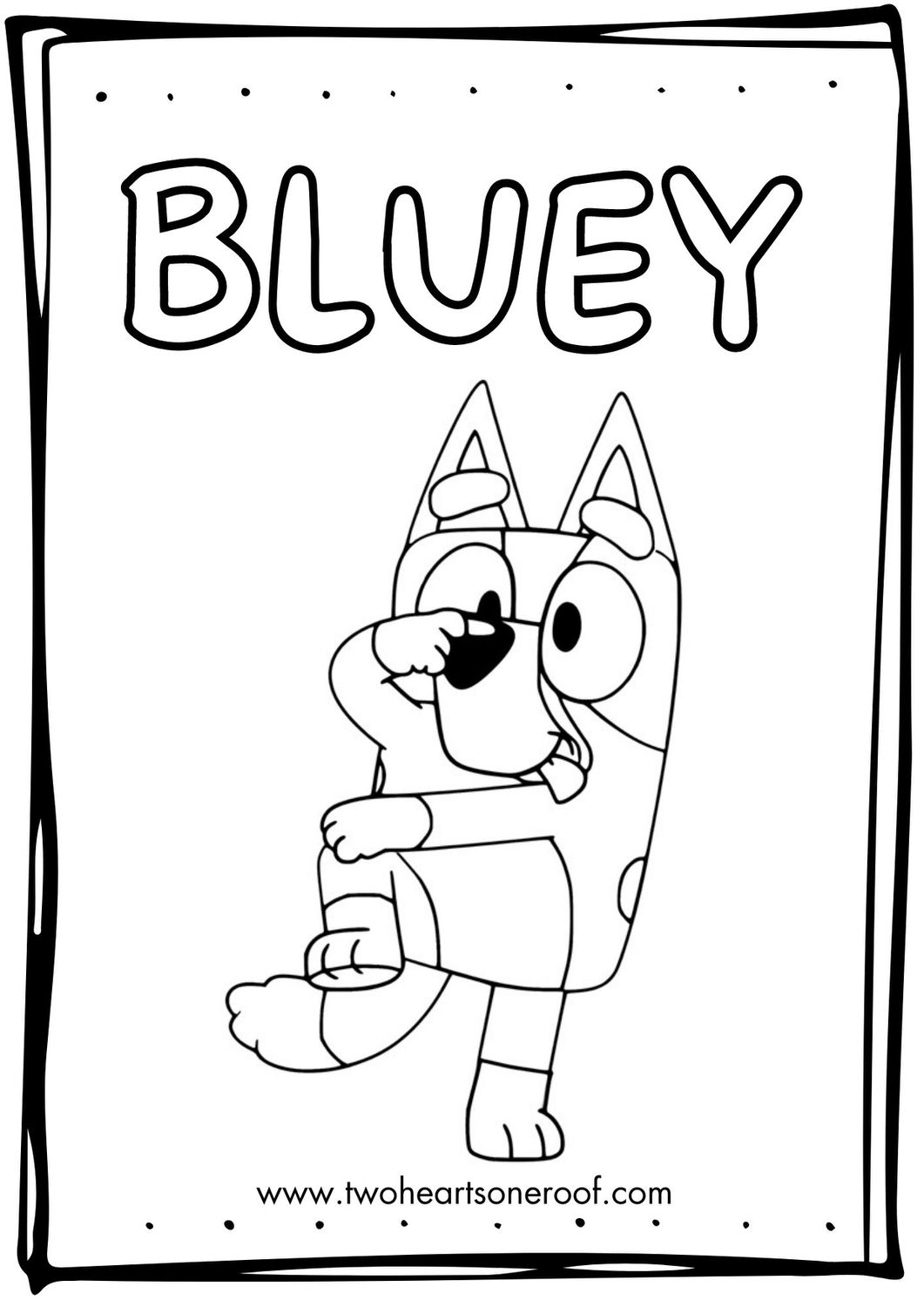 Bluey colouring pages free printables