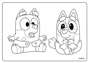 Free printable bluey coloring pages for kids