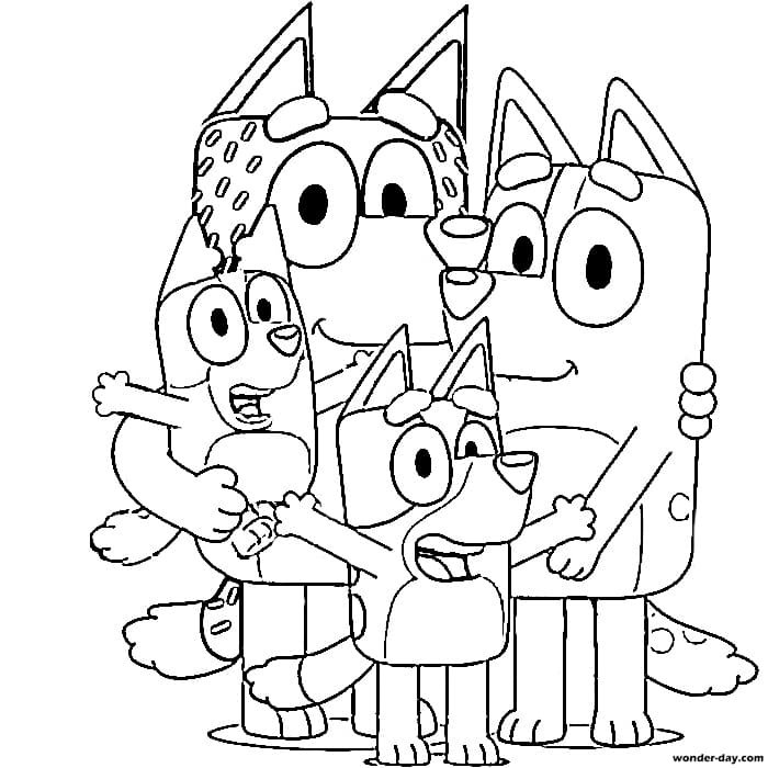 Bluey coloring pages printable for free download