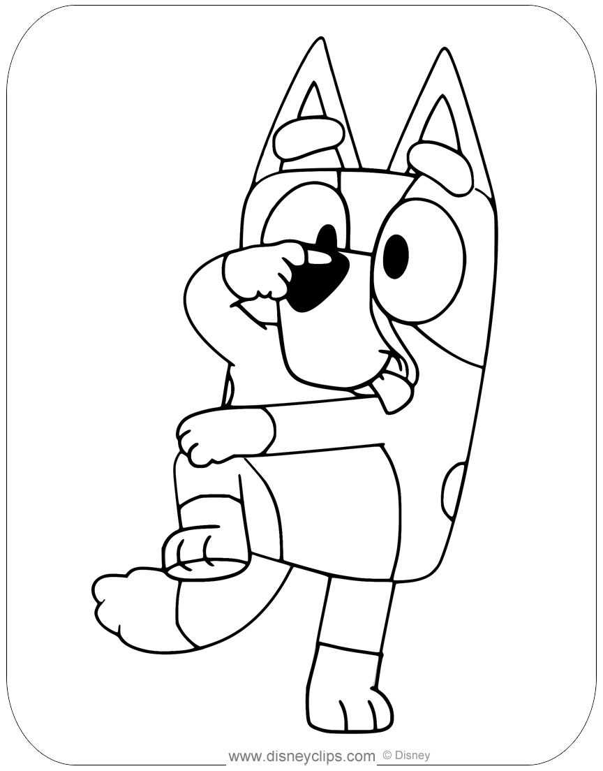 Free printable bluey coloring pages in pdf