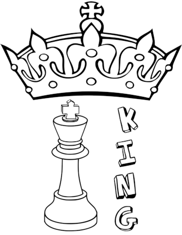 King chess piece coloring page free printable coloring pages