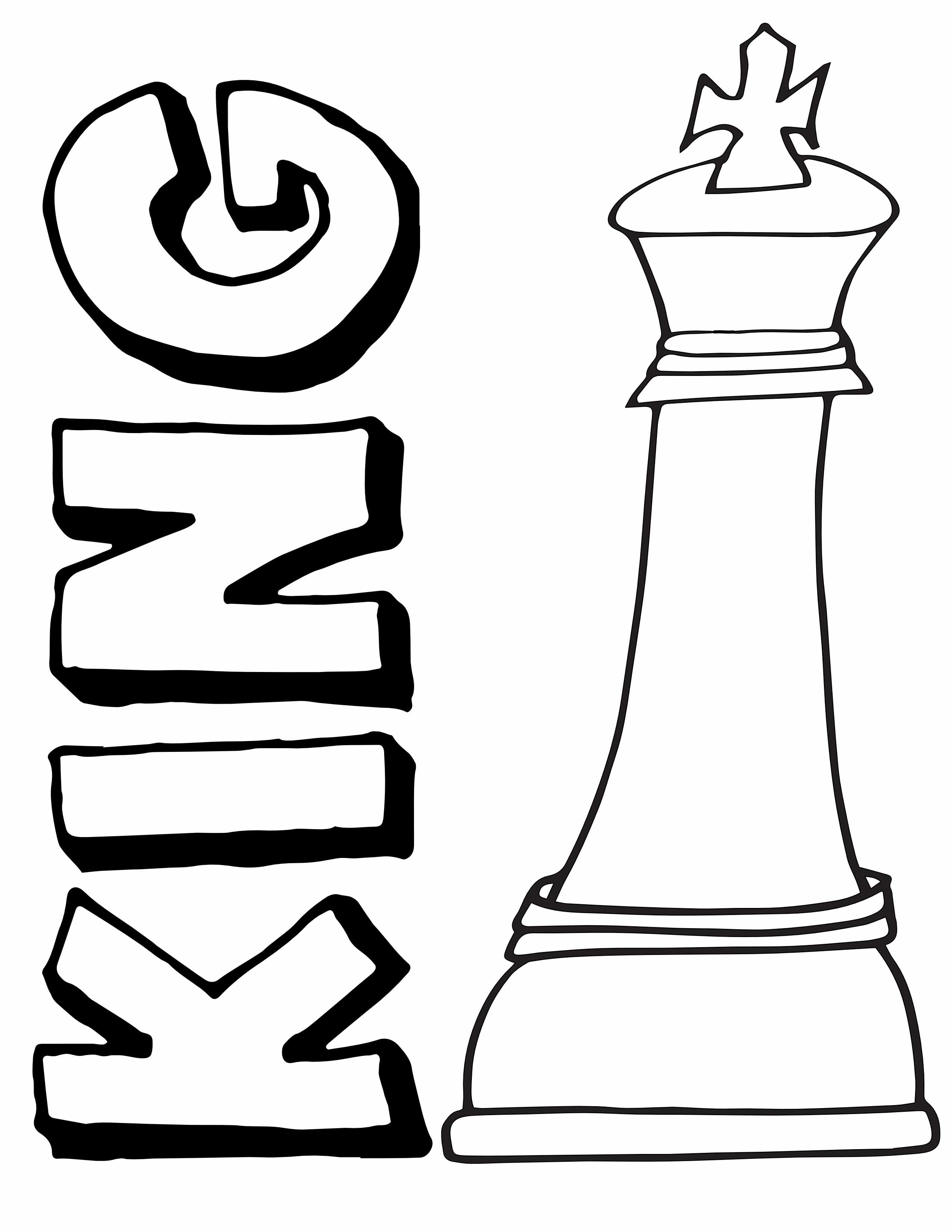 Free chess coloring pages â stevie doodles