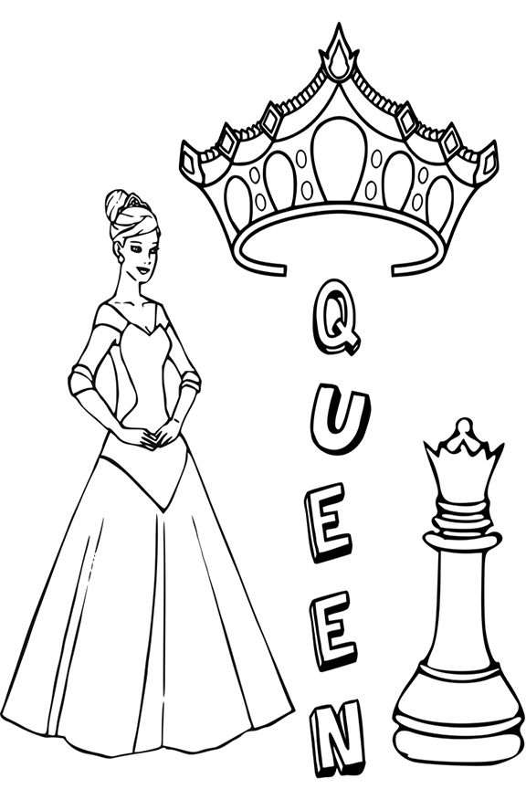 Chess coloring pages