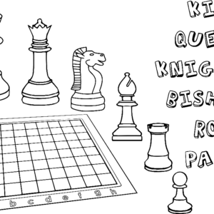 Chess coloring pages printable for free download