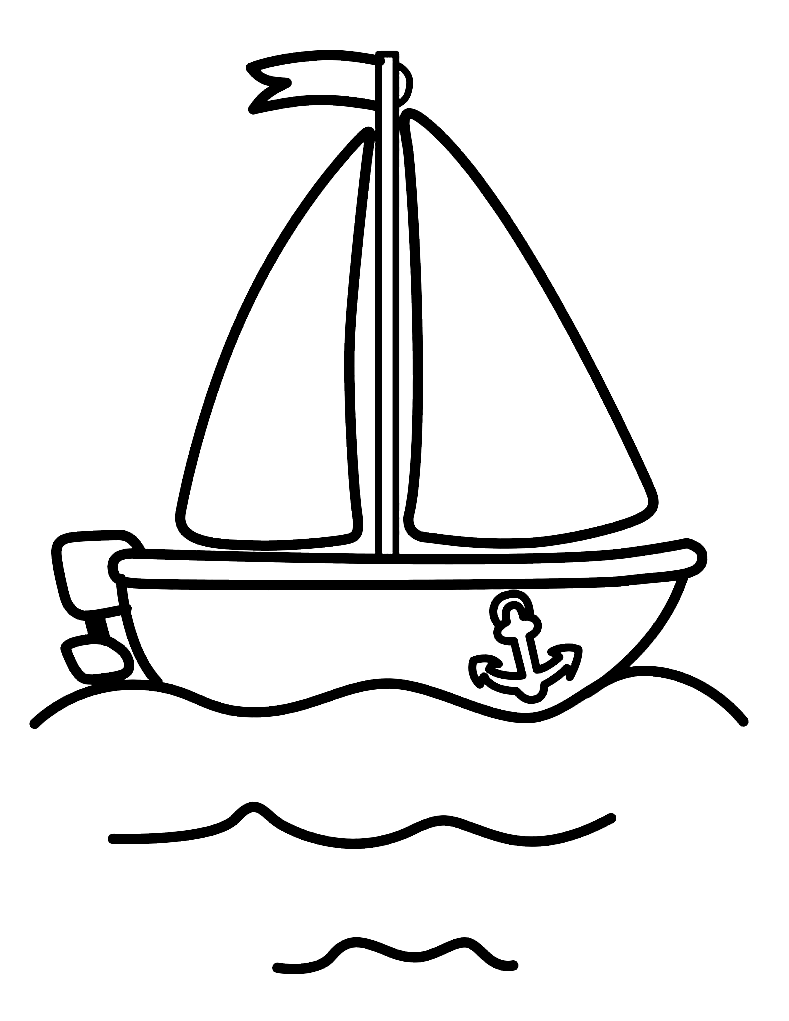 Boat coloring pages printable for free download