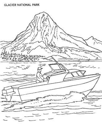 Coloring pages of boats