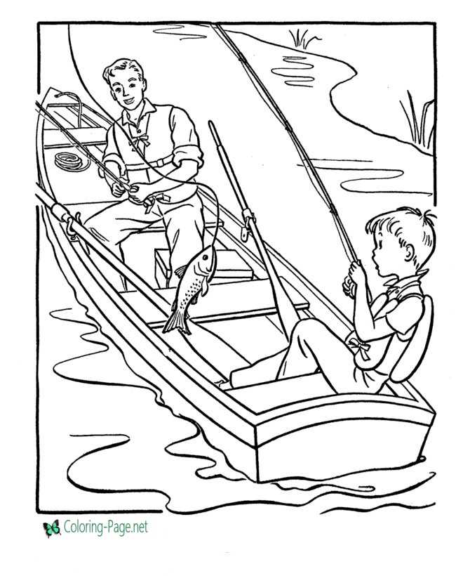 Boat coloring pages